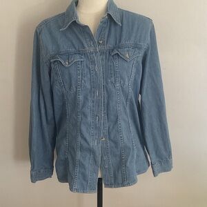 Stylish Blue Denim Button-Down Shirt
